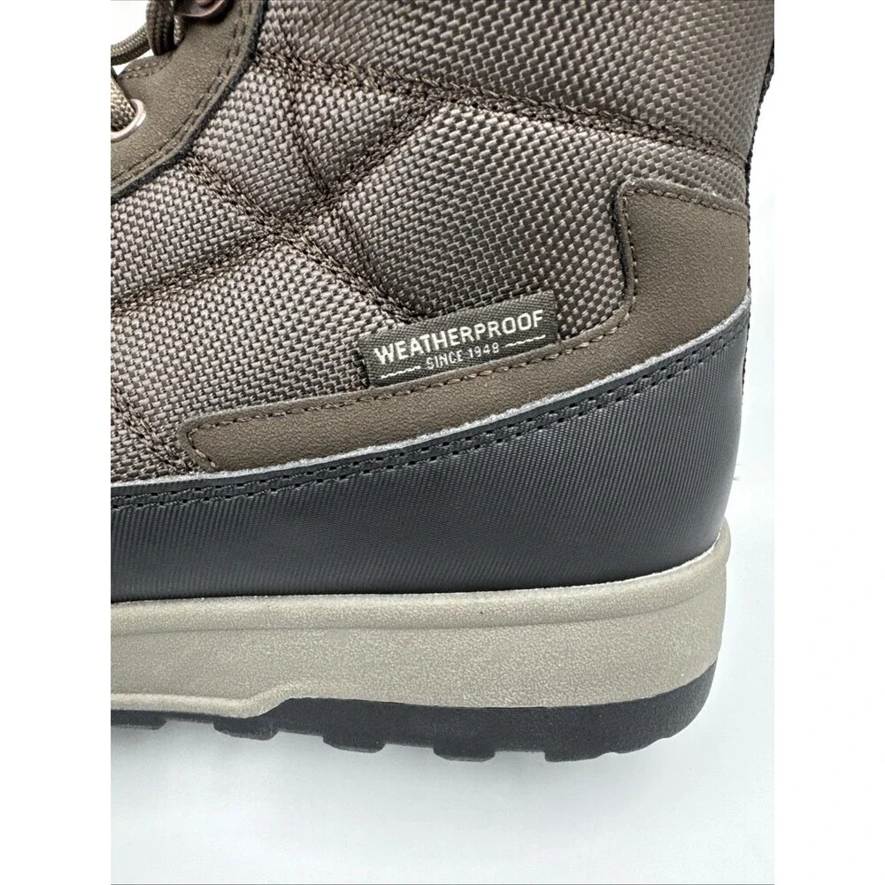 Weatherproof “Stoll Cold” Men's Size 10 Waterproof Insulated Winter Boots Brown